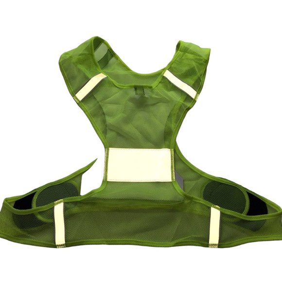 NWT NATHAN Streak Reflective Vest Running Hi Vis Visibility Yellow - Picture 5 of 16